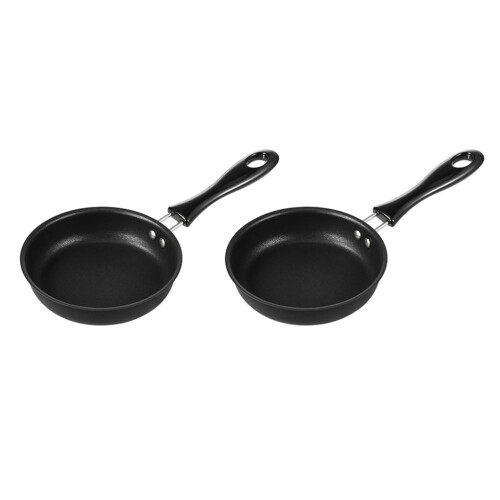 4Pcs Iron Non-Stick Mini Omelette Pans Black Cooking Utensils