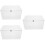 3Pcs White Clothes Organizer with Handle Zipper for Wardrobe 8
