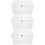 3Pcs White Clothes Organizer with Handle Zipper for Wardrobe 9