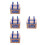 4Pcs Blue Metal Cookie Tin with Handle Sturdy Imitation Rattan Design 5