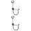 4Pcs Black Recliner Accessories Metal D Ring Pull Handles for Sofas 7