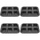 4Pcs Non-Stick Black Square Muffin Pan Mini Loaf Baking Mold for Cake 5