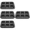 4Pcs Non-Stick Black Square Muffin Pan Mini Loaf Baking Mold for Cake 7