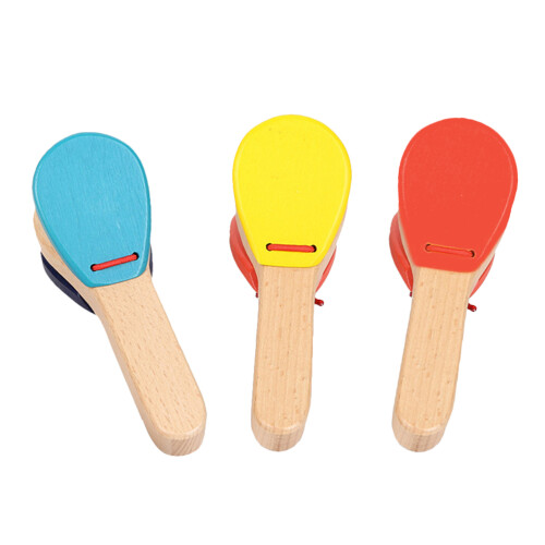 9St Kids Castanets Set Gekleurde Percussie Speelgoed