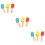 9St Kids Castanets Set Gekleurde Percussie Speelgoed 9