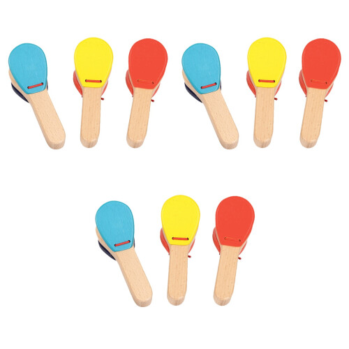 9St Kids Castanets Set Gekleurde Percussie Speelgoed 2