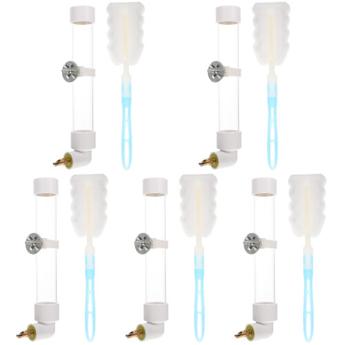 5Sets Drinking Feeder Splash-Proof Water Dispenser for Cage 1