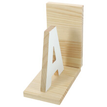 2Pcs White Wooden Book Stands with Non-Slip Pads for Book Organization