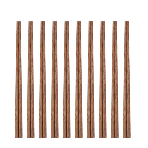 20Pairs Light Brown Wooden Chopsticks Reusable Safe for Kitchen Use