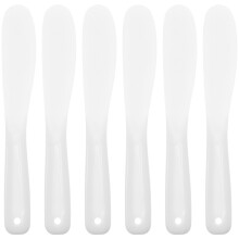 50Pcs Durable White Silicone Cosmetic Mixing Spatulas for Makeup