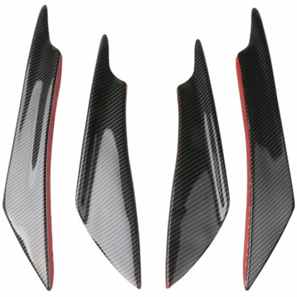 3Sets Car Bumper Cover Carbon Fiber Safety Durable Replacement Black 3032998168490
