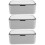 3Pcs Portable Wipes Dispenser Nursery Storage Dark Grey PP 10