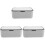 3Pcs Portable Wipes Dispenser Nursery Storage Dark Grey PP 4