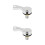 2Pcs Handheld Shower Head Holder Silver ABS Mount for Shampoo Bed Use 8