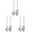 3Sets Silver Stainless Steel Salad Serving Fork Spoon Kitchen Utensils 2