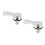 2Pcs Handheld Shower Head Holder Silver ABS Mount for Shampoo Bed Use 10