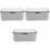3Pcs Portable Wipes Dispenser Nursery Storage Dark Grey PP 5
