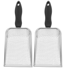 6Pcs Lightweight Silver Metal Mesh for Beach Sand Filtering