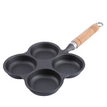 2Pcs Black 4-Cup Nonstick Egg Pan Stove Frying Pan for Home Cooking
