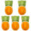 5Pcs Compact Ceramic Hamster Water Bowl Orange Carrot Shape Feeder 2
