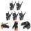 10Pcs Black Headset Cord Clips Durable Abs+pc Microphone Wire Clamps 10