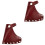 2Pcs Durable Dark Red Cattlehide Hatchet Sleeve Protective Cover Case 5