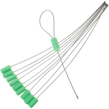 40Pcs Self-Locking Green Steel Cable Seals Tamper Proof Security