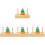4Sets Creative Stackable Rings Wooden Toy Assorted Colors for Toddlers 2