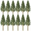 150Pcs Green Artificial Miniature Trees Plastic for Sand Table and DIY 1