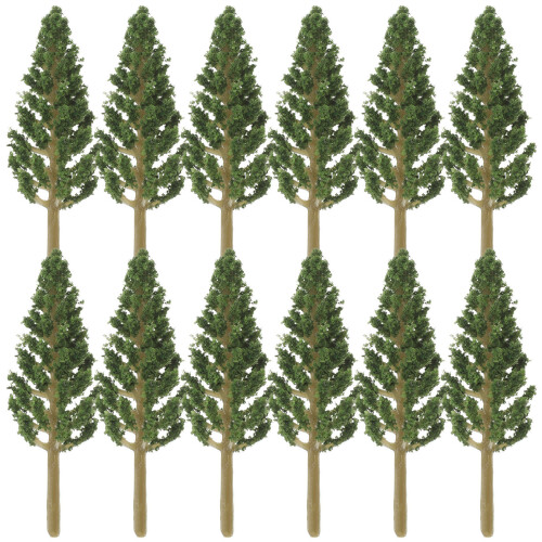 150Pcs Green Artificial Miniature Trees Plastic for Sand Table and DIY