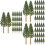 150Pcs Green Artificial Miniature Trees Plastic for Sand Table and DIY 6