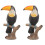 2Pcs Decorative PVC Toucan Simulation Bird Models for Educational Use 4