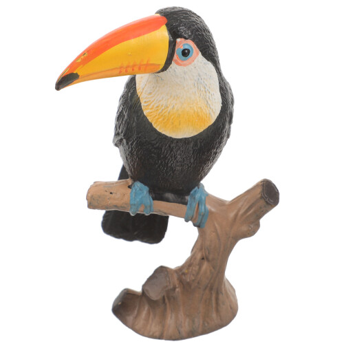 2Pcs Decorative PVC Toucan Simulation Bird Models for Educational Use 2