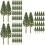 150Pcs Green Artificial Miniature Trees Plastic for Sand Table and DIY 7