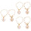 6St Multifunctionele Witte Letterketting Voor En Tas Hanger 6