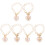 6St Multifunctionele Witte Letterketting Voor En Tas Hanger 4