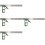 4Pcs Durable Stainless Steel Woodworking Angle Measurement Ruler 8