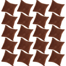 60Pcs Light Brown Velvet Watch and Bracelet Display Pillows