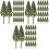 150Pcs Green Artificial Miniature Trees Plastic for Sand Table and DIY 3