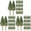 150Pcs Green Artificial Miniature Trees Plastic for Sand Table and DIY 2