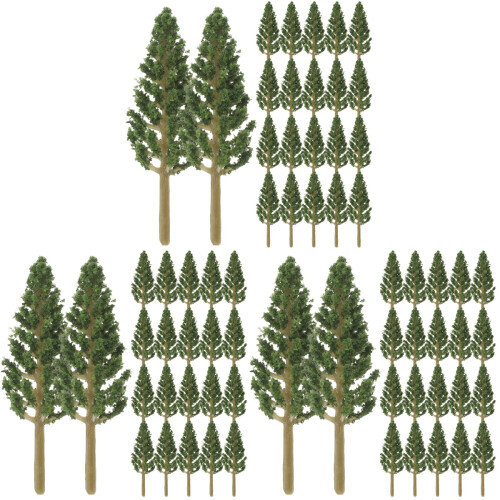 150Pcs Green Artificial Miniature Trees Plastic for Sand Table and DIY 1