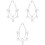 3Pcs Silver Alloy Double-Layer Belt Chains for Women Men Pants Decor 5
