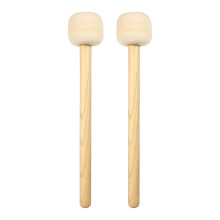 10Pcs Felt Head Drum Sticks Khaki for Concerts and Band Performances