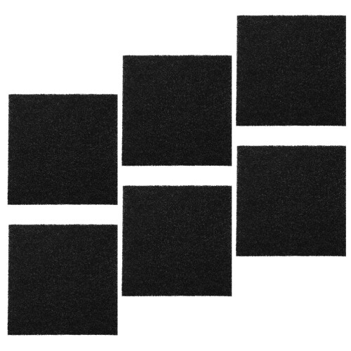 12Pcs Durable Charcoal Filter Pads for Garbage Can Deodorizer Black