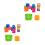 2Pcs Assorted Color Educational Stacker Toys Bath Cups for Kids 4