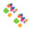 2Pcs Assorted Color Educational Stacker Toys Bath Cups for Kids 6