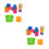 2Pcs Assorted Color Educational Stacker Toys Bath Cups for Kids 5