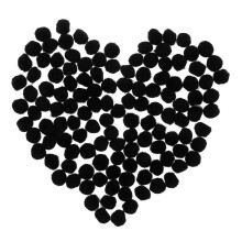 3000Pcs Black Fluffy Balls Multipurpose Pom Pom Decorations