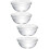4Pcs Multipurpose Small Glass Bowls Stackable Clear Dessert Containers 9