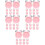 50Pcs Durable Pink Resin Miniature Clock Models for Scene Decor 9